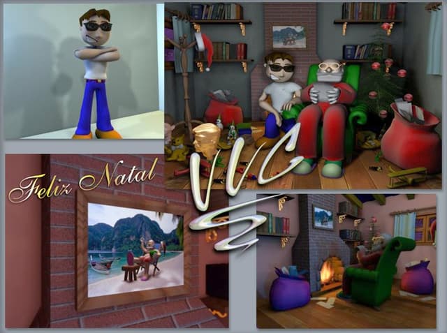 3D christmas scene